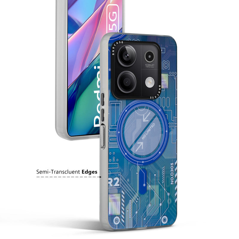Rainbow Circuit Print Hard Case For Redmi Note 13 5G