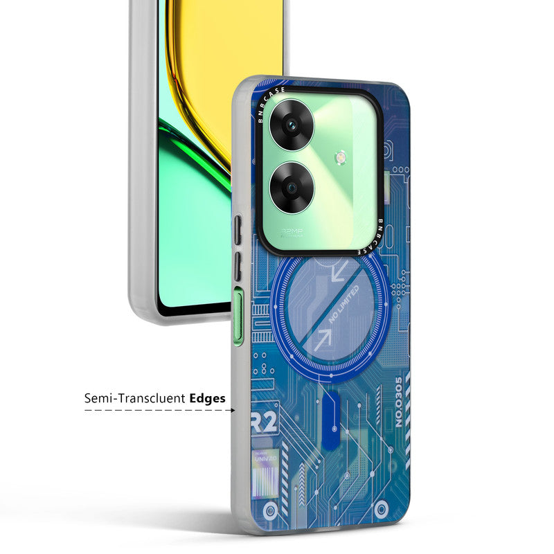 Rainbow Circuit Print Hard Case For Realme C61