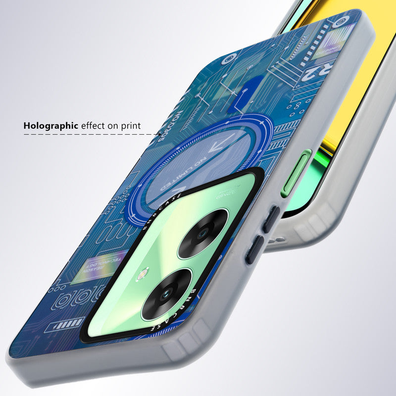 Rainbow Circuit Print Hard Case For Realme C61