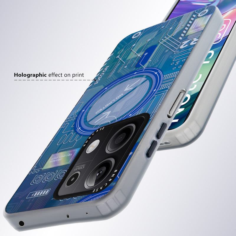 Rainbow Circuit Print Hard Case For Redmi Note 13 5G