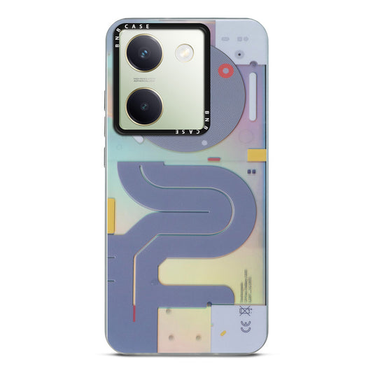 Colorful Reflective Circuit Prints Hard Back Protector Case For Vivo Y300 Plus 5G