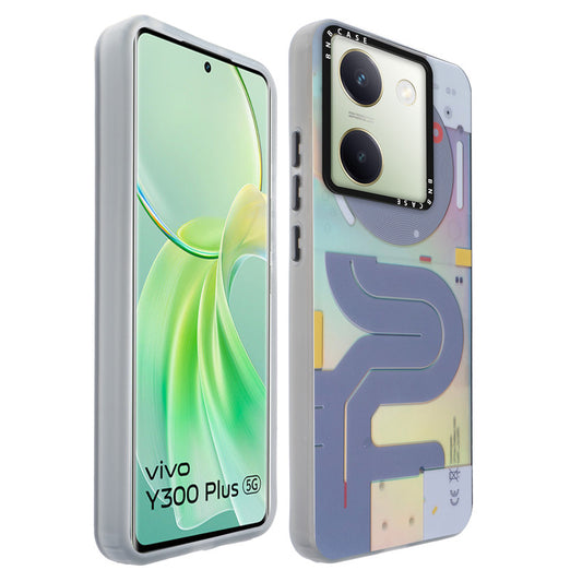 Colorful Reflective Circuit Prints Hard Back Protector Case For Vivo Y300 Plus 5G