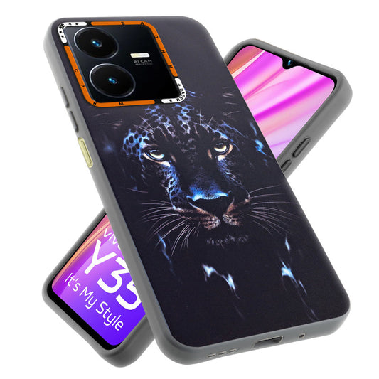 Dark Elegant Wild Creatures Printed Back Cases For Vivo Y35 4G