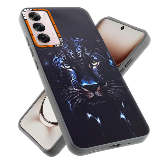 Dark Elegant Wild Creatures Printed Back Cases For Oppo Reno 12 Pro 5G