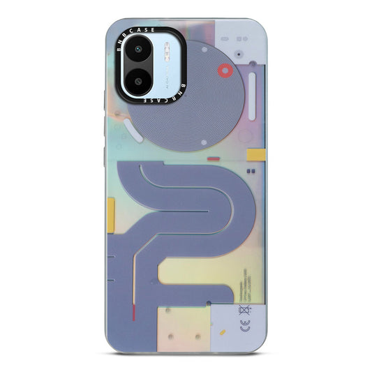 Futuristic Rainbow Effect Circuit Print Hard Back Cover For Redmi A1 2022