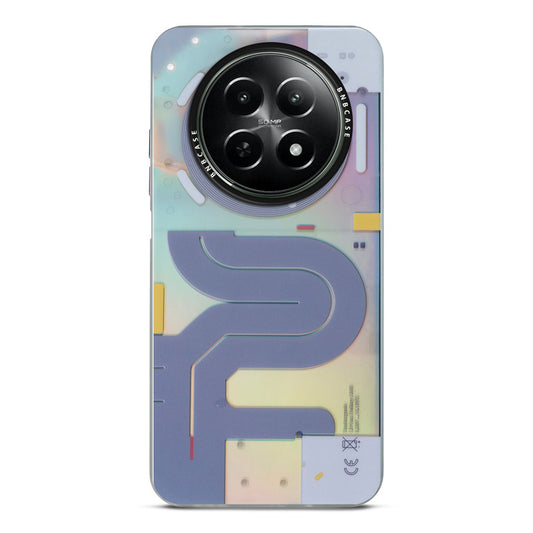 Futuristic Rainbow Effect Circuit Print Hard Back Cover For Realme 12X 5G