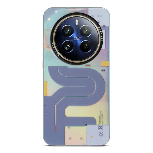 Futuristic Rainbow Effect Circuit Print Hard Back Cover For Realme 12 Pro 5G