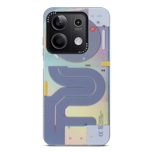 Futuristic Rainbow Effect Circuit Print Hard Back Cover For Redmi Note 13 5G