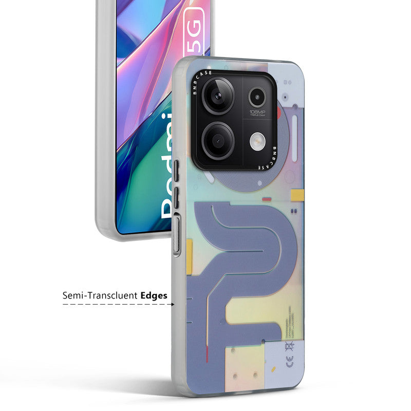 Rainbow Circuit Print Hard Case For Redmi Note 13 5G