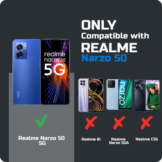 Premium Acrylic Transparent Back Cover for Realme Narzo 50 5G