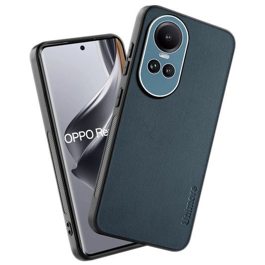Unimore Leather Hard Case with Shiny Camera Protection For Oppo Reno 10 5G