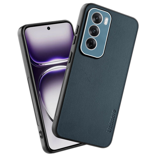 Unimore Leather Hard Case with Shiny Camera Protection For Oppo Reno 12 5G