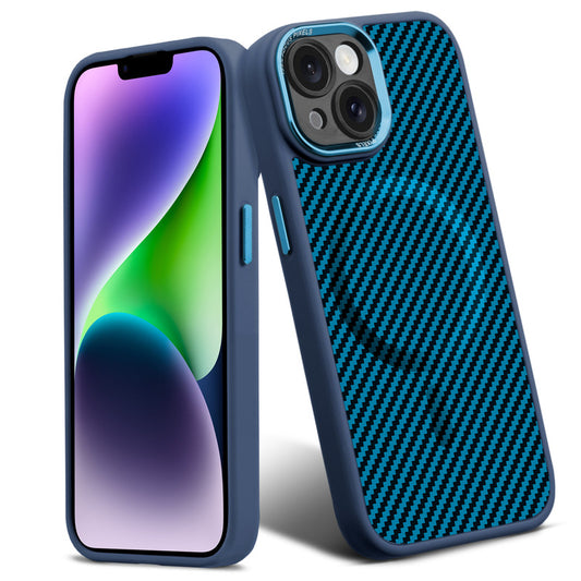 Premium Tech Weave Design With MagSafe Compatible Back Case For Apple iPhone 14 Plus