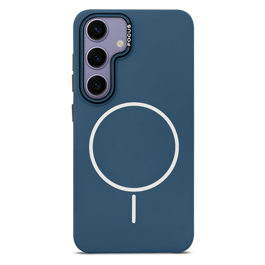 Stylish MagSafe Compatible Liquid Silicone Hard Back Case For Samsung S25 Plus 5G