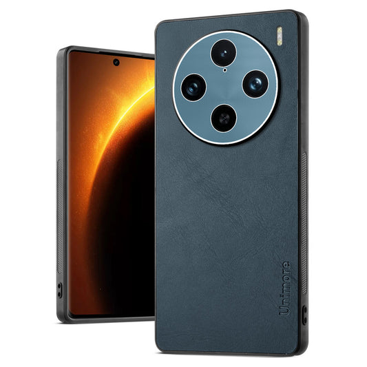 Unimore Leather Hard Case with Shiny Camera Protection For Vivo X100 Pro 5G