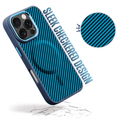 Premium Tech Weave Design With MagSafe Compatible Back Case For Apple iPhone 16 Pro Max