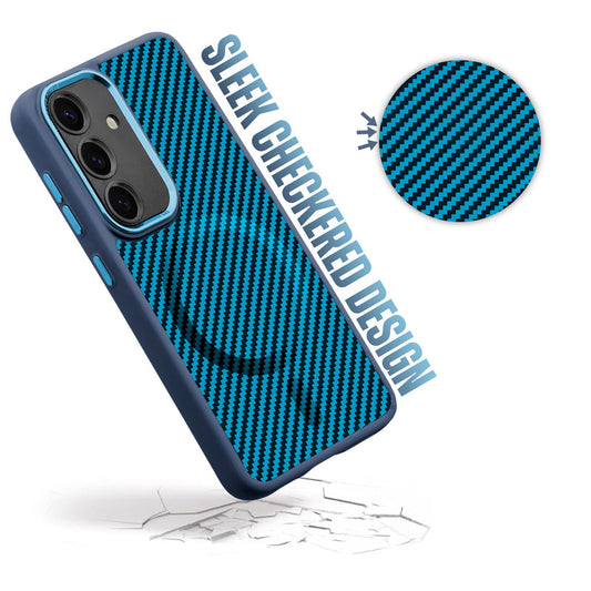 Premium Tech Weave Design With MagSafe Compatible Back Case For Samsung S24 5G