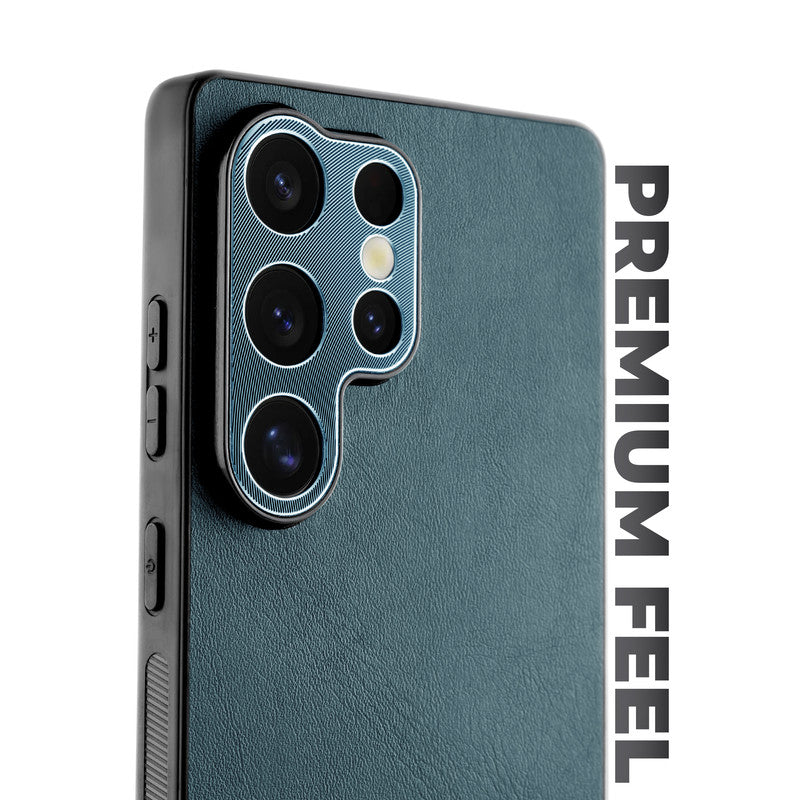 Unimore Leather Hard Case with Shiny Camera Protection For Samsung S24 Ultra 5G