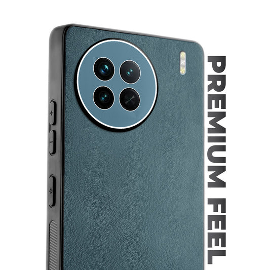Unimore Leather Hard Case with Shiny Camera Protection For Vivo X90 5G