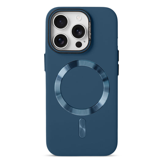 Smooth Silicone Finish Hard Back MagSafe Compatible Case for Apple iPhone 15 Pro With Camera Protection