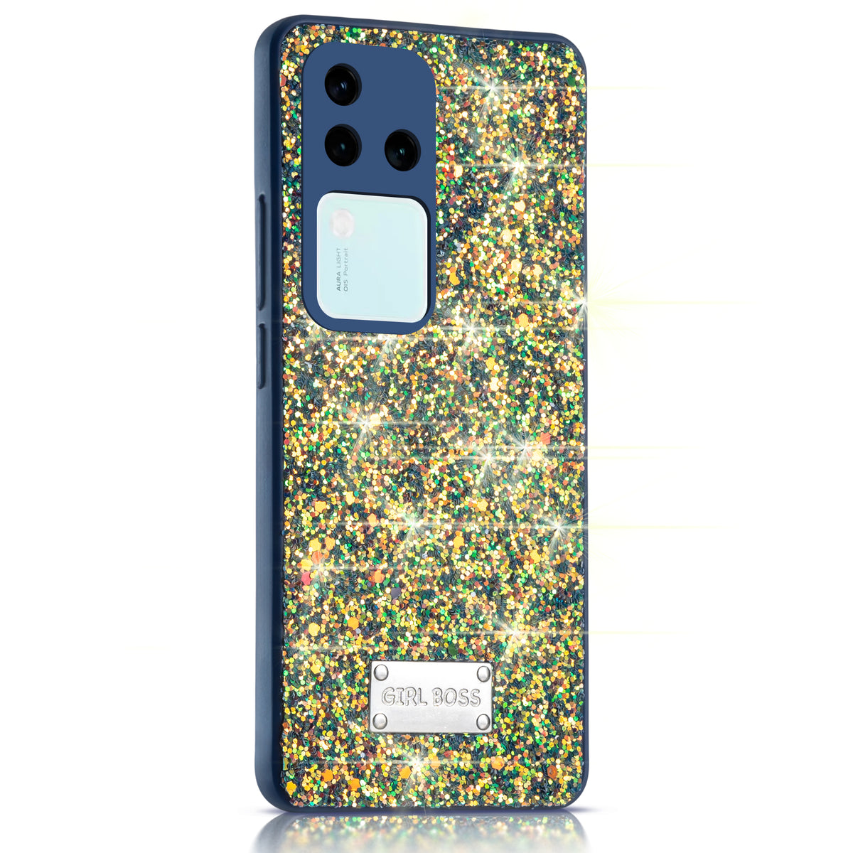 Sparkling Glitter Sequin Case with Camera Shield Back Cover For Vivo V30 Pro 5G