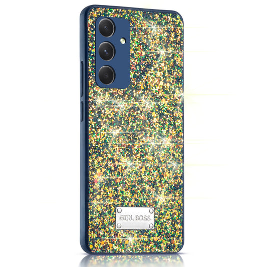 Sparkling Glitter Sequin Case with Camera Shield Back Cover For Samsung A54 5G