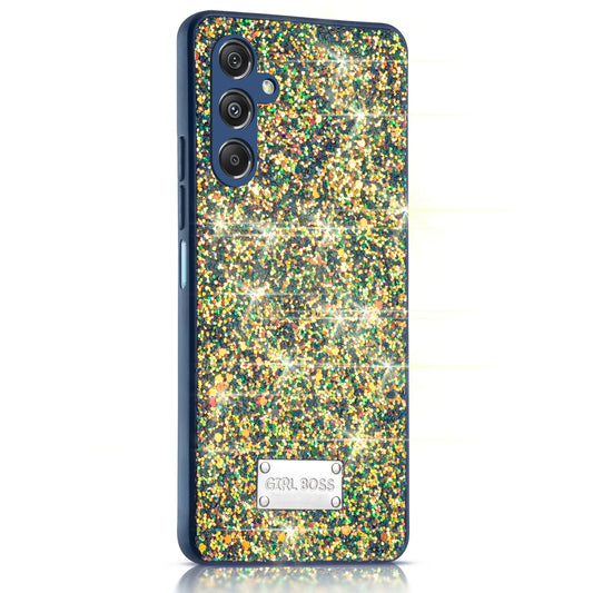 Sparkling Glitter Sequin Case with Camera Shield Back Cover For Samsung M34 5G