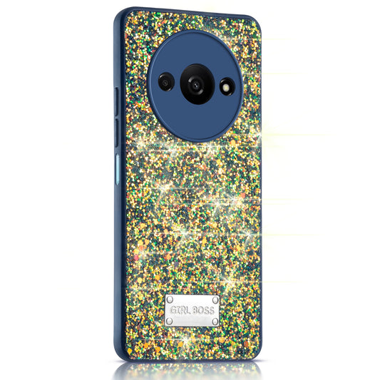 Sparkling Glitter Sequin Case with Camera Shield Back Cover For Redmi A3 2024