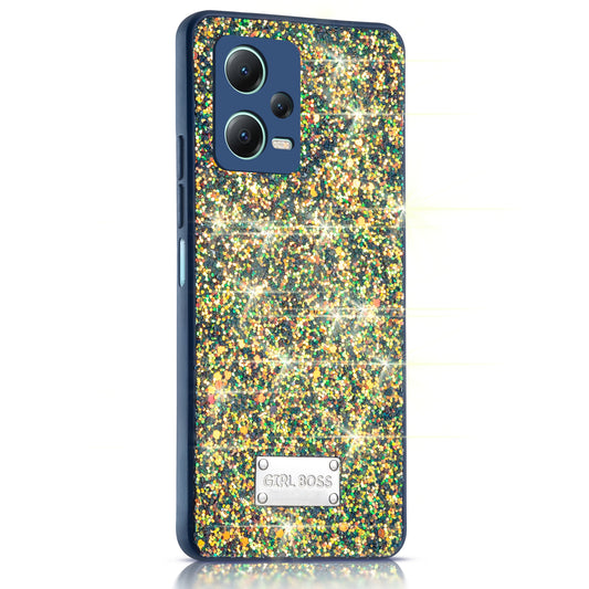 Sparkling Glitter Sequin Case with Camera Shield Back Cover For Redmi Note 12 5G