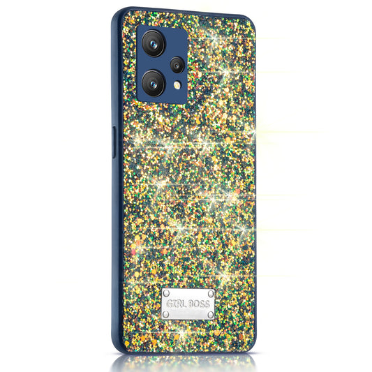 Sparkling Glitter Sequin Case with Camera Shield Back Cover For Realme 9 4G