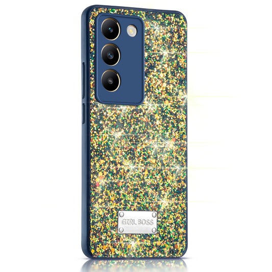 Sparkling Glitter Sequin Case with Camera Shield Back Cover For Vivo T3 5G