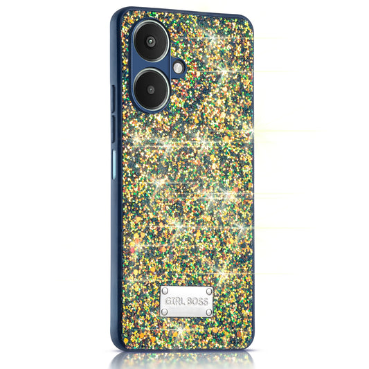 Sparkling Glitter Sequin Case with Camera Shield Back Cover For Redmi 13C 5G