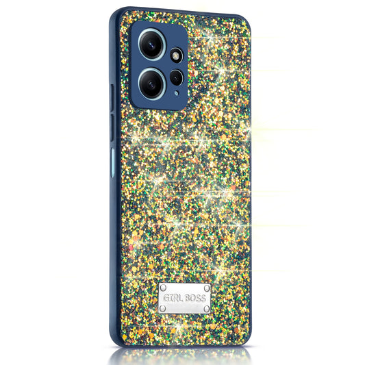 Sparkling Glitter Sequin Case with Camera Shield Back Cover For Redmi Note 12 4G