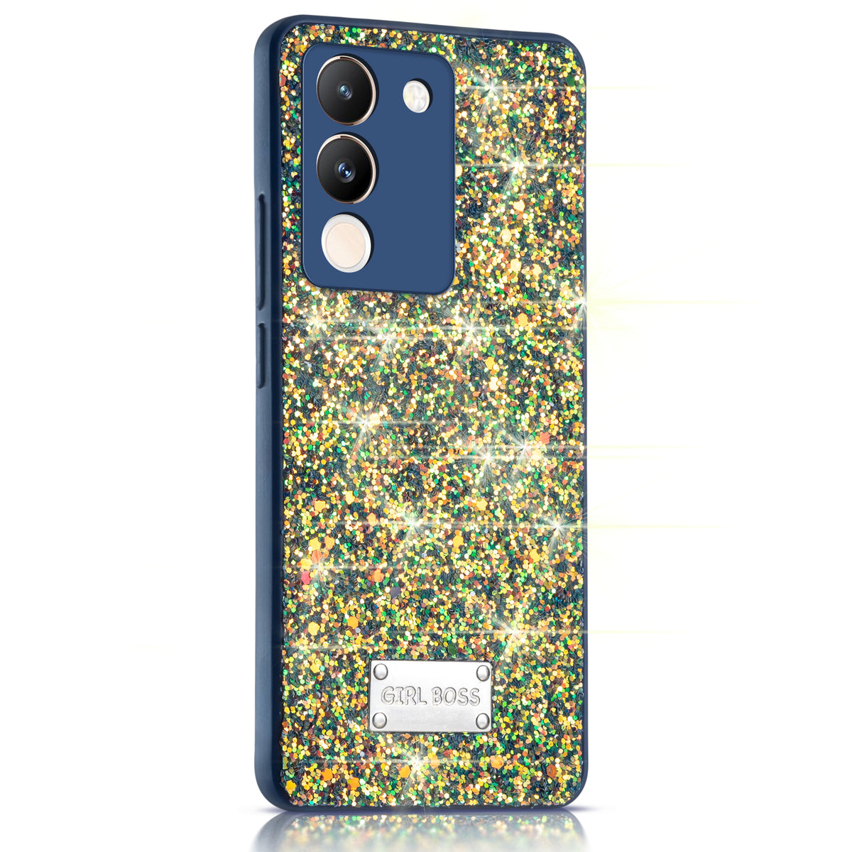 Sparkling Glitter Sequin Case with Camera Shield Back Cover For Vivo Y200 5G