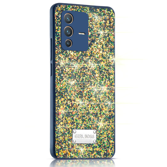 Sparkling Glitter Sequin Case with Camera Shield Back Cover For Vivo V23 5G