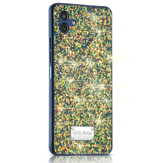 Sparkling Glitter Sequin Case with Camera Shield Back Cover For Samsung M13 5G