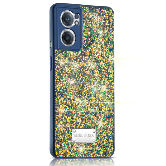 Sparkling Glitter Sequin Case with Camera Shield Back Cover For OnePlus Nord CE 2 5G