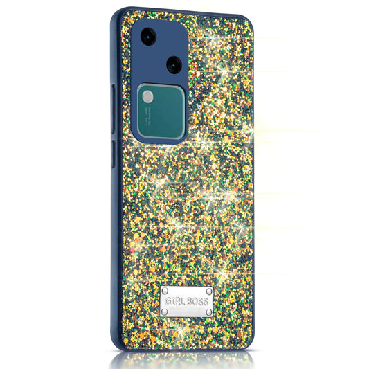 Sparkling Glitter Sequin Case with Camera Shield Back Cover For Vivo V30 5G