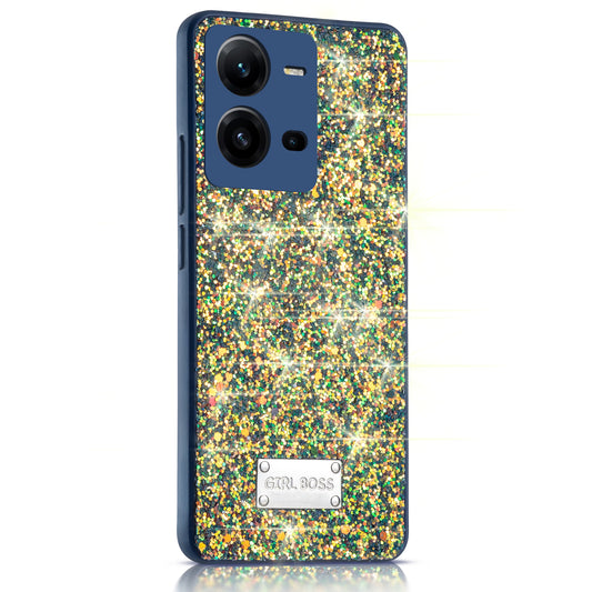 Sparkling Glitter Sequin Case with Camera Shield Back Cover For Vivo V25E 5G