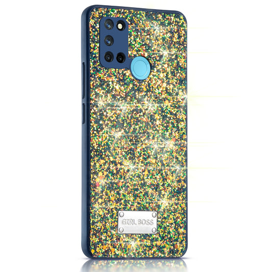 Sparkling Glitter Sequin Case with Camera Shield Back Cover For Realme 7i