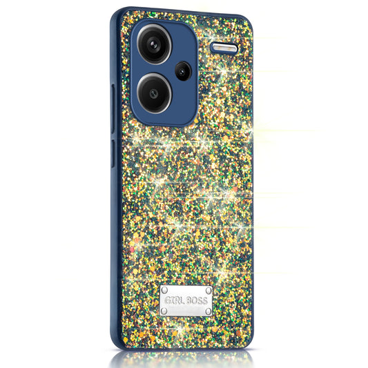 Sparkling Glitter Sequin Case with Camera Shield Back Cover For Redmi Note 13 Pro Plus 5G