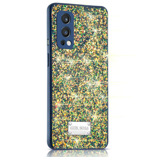 Sparkling Glitter Sequin Case with Camera Shield Back Cover For Oneplus Nord 2 5G