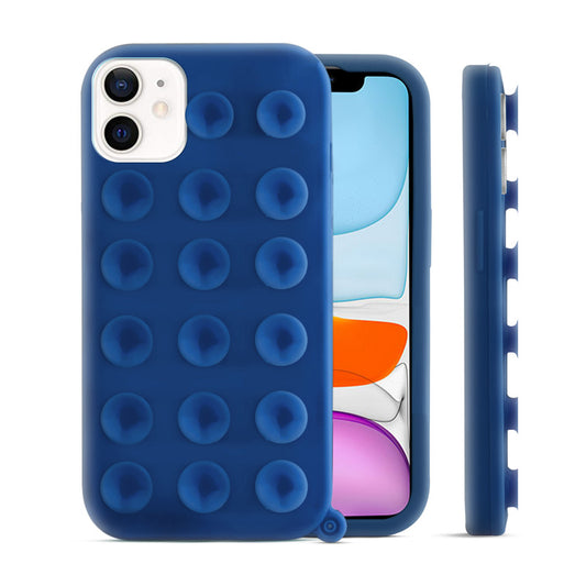 Glossy Colorful Liquid Silicone Comfort Grip Suction Case for Apple iPhone 11 with Soft Touch Matte Finish & Built in Suction Pads