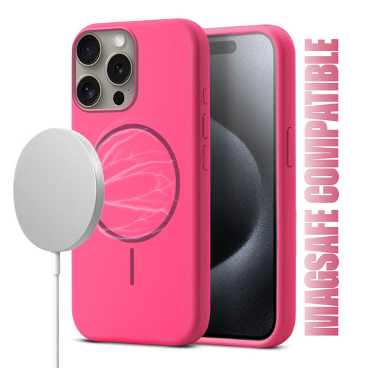 MagSafe Compatible Liquid Silicone Case For Apple iPhone 15 Pro