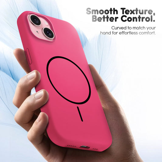 Cloud Feel Silicone Case for Apple iPhone 15 – Supports Wireless Charging