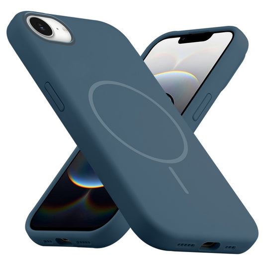 Liquid Silicon With Microfiber Lining Back Case For Apple iPhone 16e (MagSafe Compatible)