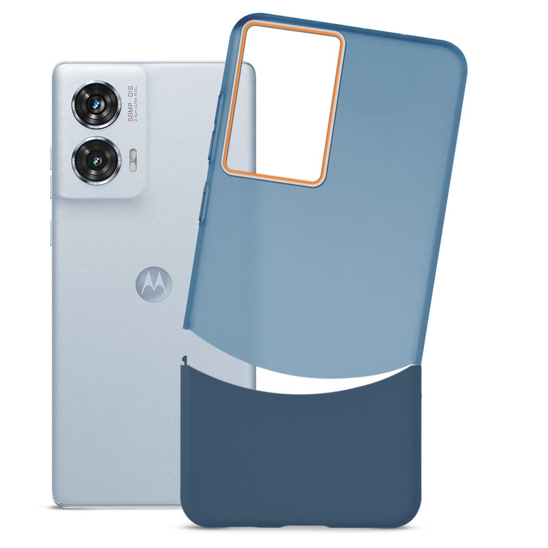 Frosted Case With 2-Cut Interlock For Motorola Moto G96 5G
