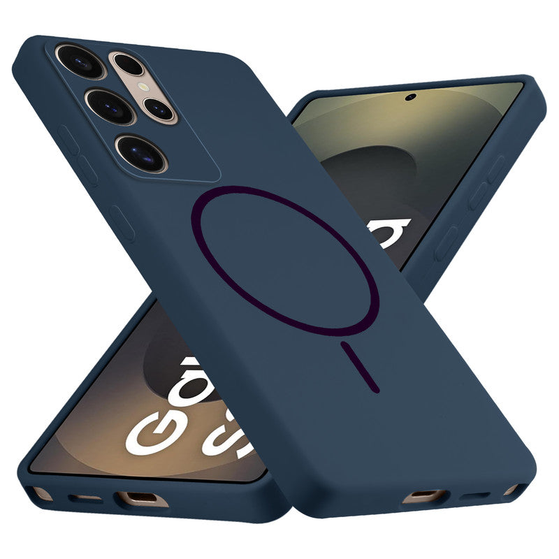 Wireless Charging Support Compatible Liquid Silicone Case For Samsung S25 Ultra 5G With Camera Protection