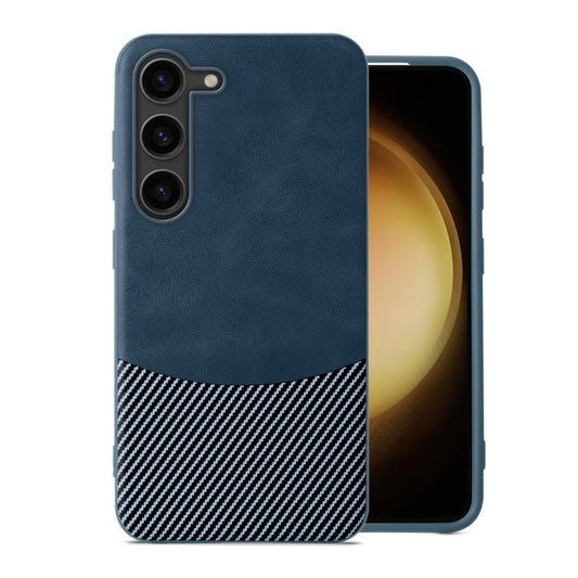 Modern Hybrid PU Leather With Checks Design Back Case For Samsung S23 5G with Sophisticated Style