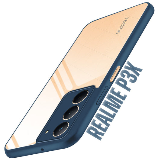 Colored Soft Frame Clear Back Case For Realme P3x 5G